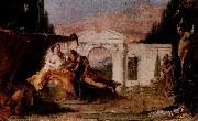 Giovanni Battista Tiepolo Rinaldo und Armida, Entwurf fur gleichnamiges Munchner Gemalde Germany oil painting artist